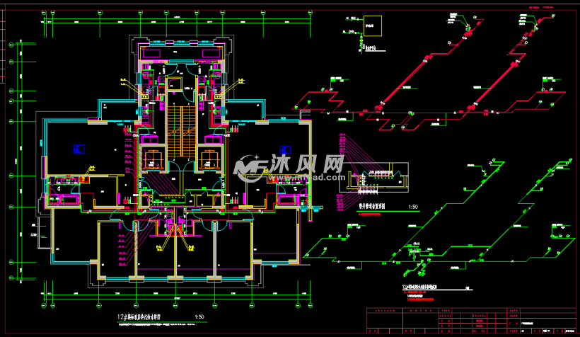 黑龙江127米住宅楼给排水施工图