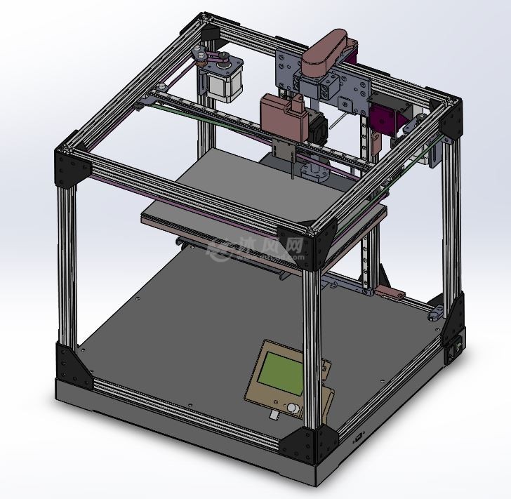 模型库 机械设备 3d打印机          本3d打印机设计着重于高精度