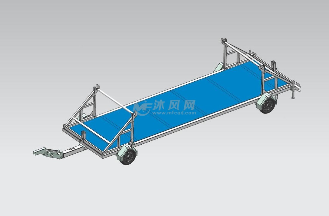 车间物料平板拖车 - 专用车图纸 - 沐风网