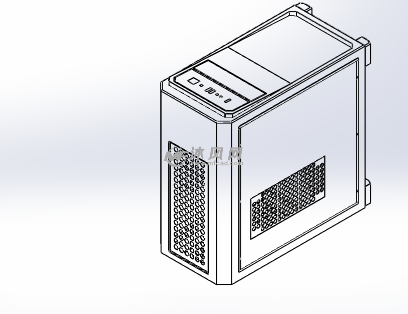 电脑机箱模型3d图 - 电脑周边图纸 - 沐风网