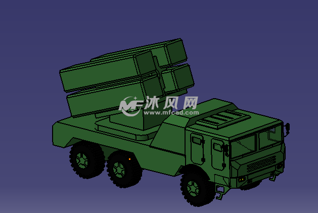 一款地对空导弹车模型