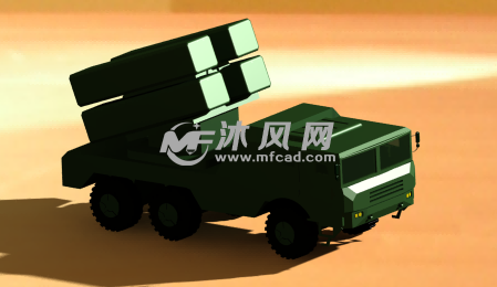 一款地对空导弹车模型