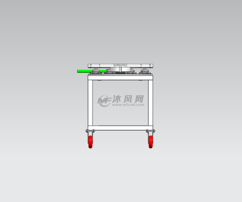 旋转手推车 工位器具图纸 沐风网