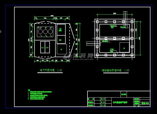 紧凑式箱变组合柜安装布置及基础图,本图是介绍的一种10kv的