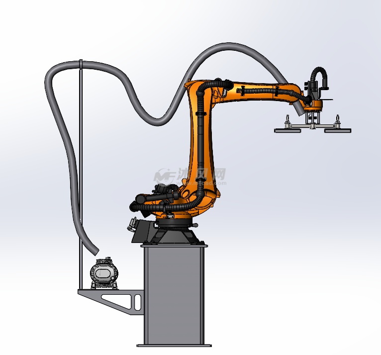 真空拾取搬运机械手 - 机器人模型图纸 - 沐风网
