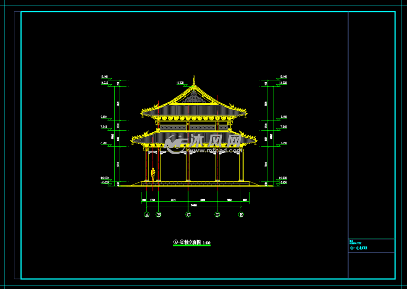 某寺院歇山顶偏殿图纸450㎡