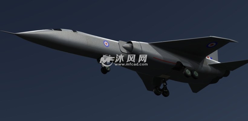 英国tsr2攻击机三维模型cad