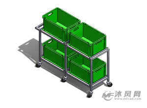 手推车sw模型图纸