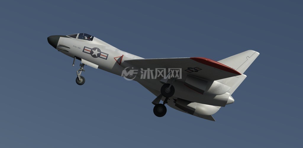 模型库 航空航天 军事战斗机          美国海军f7u