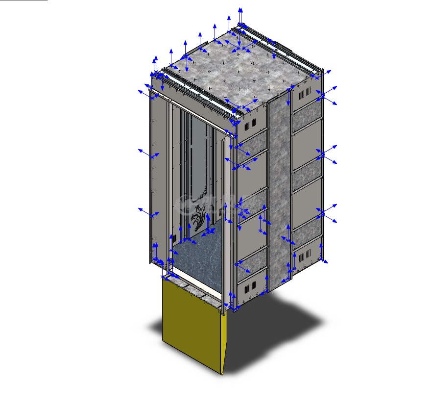 详细复杂的电梯总成结构模型(含特征)- 设计方案图纸 - 沐风网