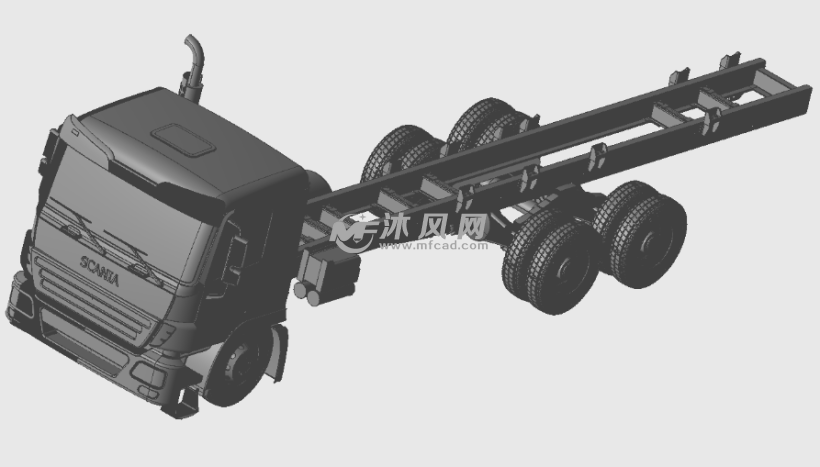 图纸简介 重型运输卡车结构模型,运输卡车模型一般称作货车