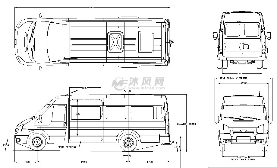 江铃全顺牌jx6651tn6客车底盘