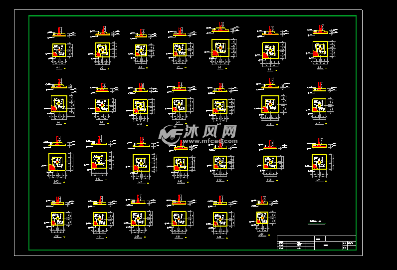 柱基详图图纸参数图纸id 1019977图纸格式:dwg图纸版