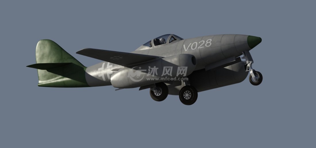德国me262a战机三维模型cad - 航空航天图纸 - 沐风网