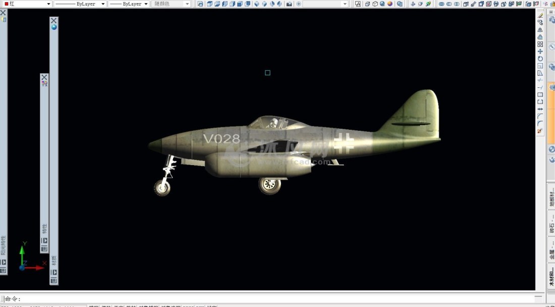 德国me262a战机三维模型cad - 航空航天图纸 - 沐风网