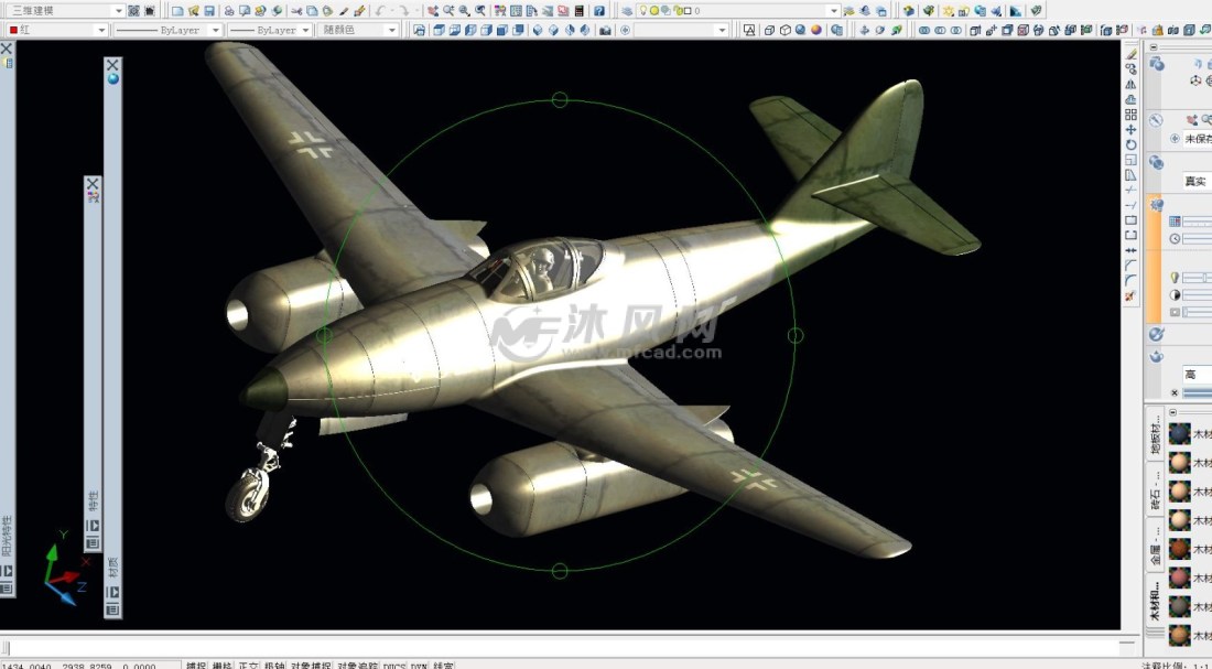 德国me262a战机三维模型cad - 航空航天图纸 - 沐风网