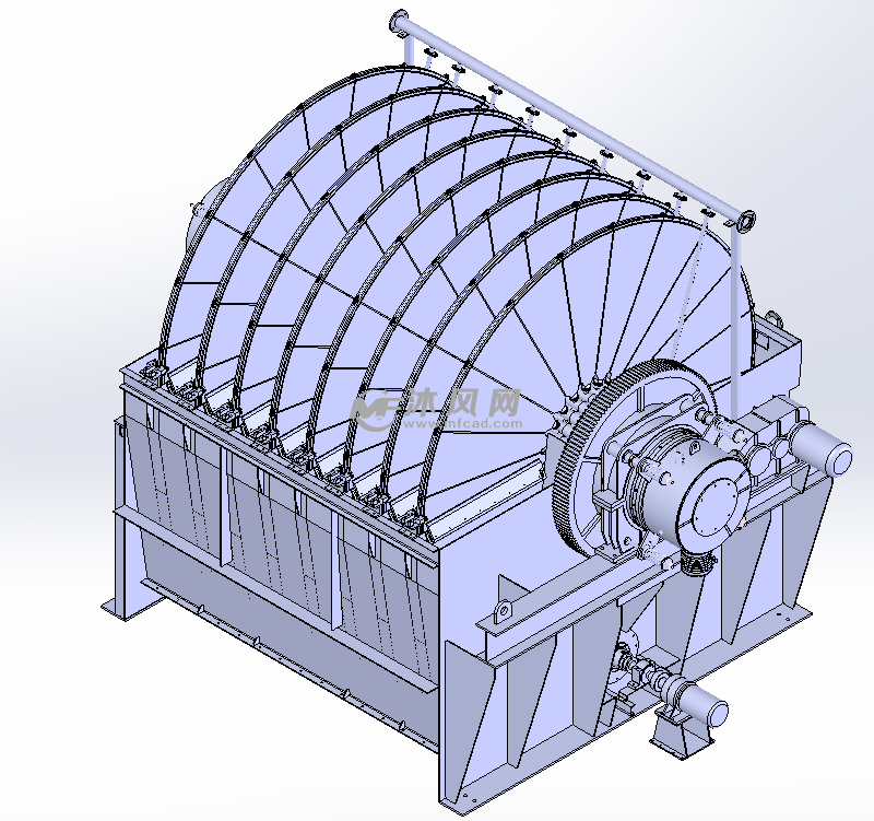 过滤设备          gps160圆盘真空过滤机solidworks  盘式真空过滤机