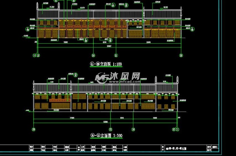 某公园民俗文化园区仿古设计图 景观及古建筑图纸 沐风网