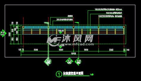 悬臂廊架平面图