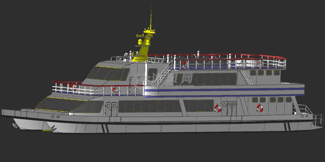 cruise豪华超大型游艇模型 - 海洋船舶图纸 - 沐风网