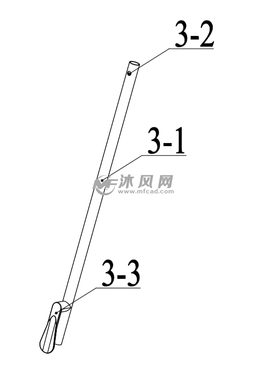 老年人拐杖 日常用品图纸 沐风网