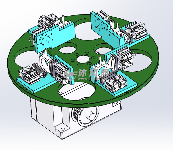 一款四工位旋转工作台设计