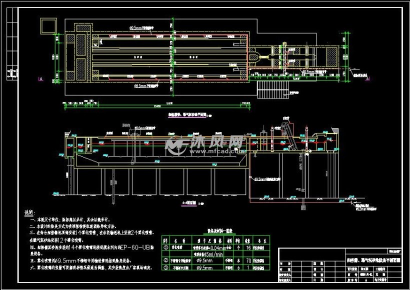 5万吨污水厂细格栅曝气沉砂池图纸