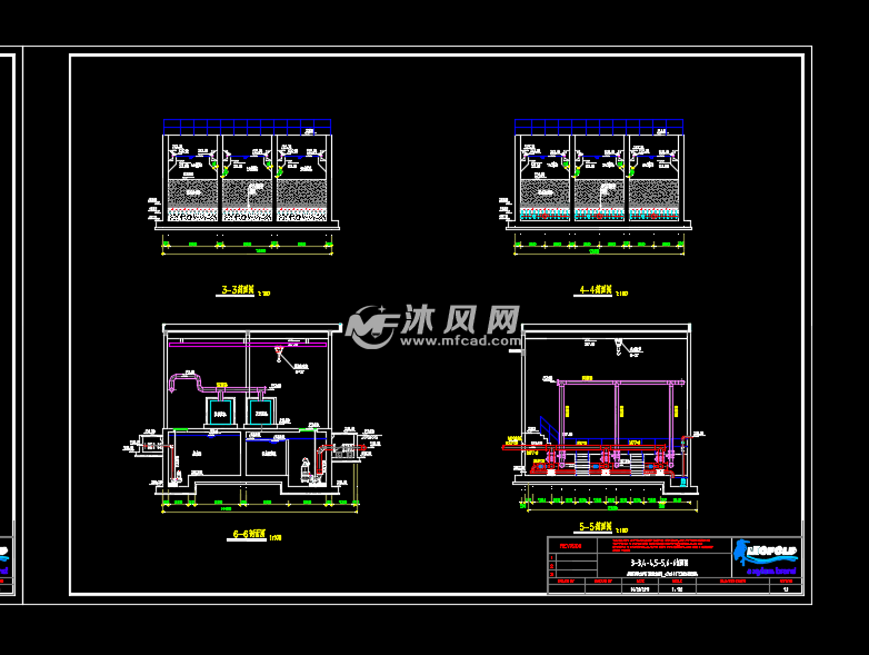 深床反硝化滤池-平面布置图纸2