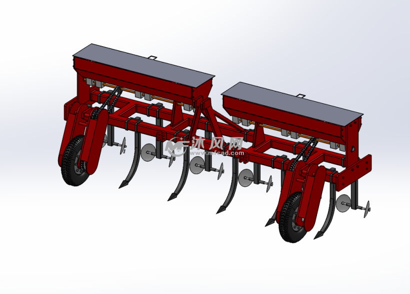 中耕施肥机solidworks三维图