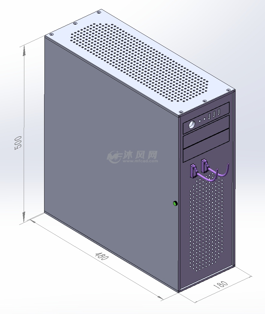 电脑主机机箱结构模型