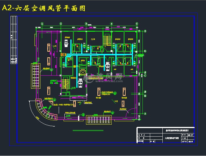 a2-六层空调风管平面图