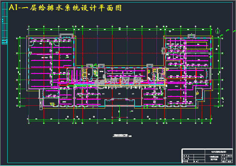 a1-一层给排水系统设计平面图