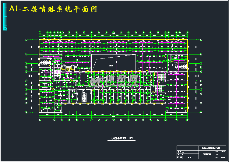 a1-二层喷淋系统平面图