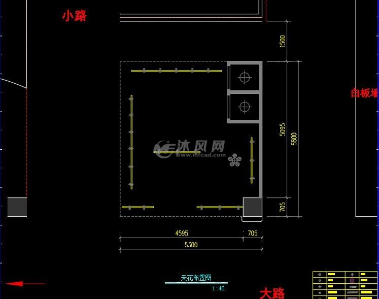 地面铺设图 服装店立面图 开关连线图 平面家具尺寸图 强弱电定位图
