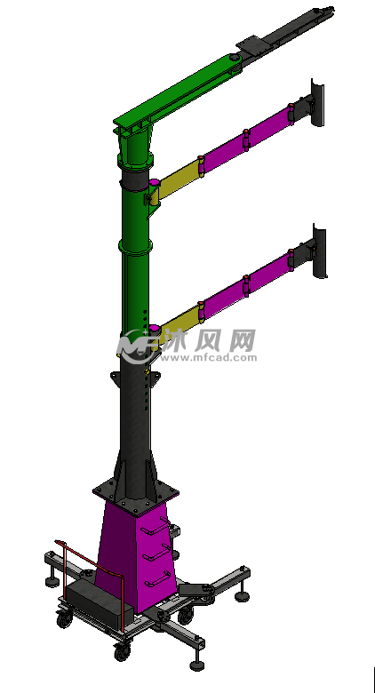 悬臂吊吊装工具轴侧图