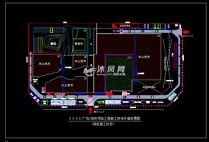 高铁站前广场项目施工现场平面布置图