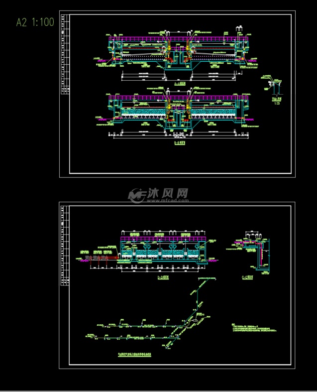 v型滤池-剖面图纸