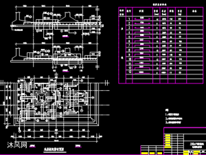 消防水池结构设计图 autocad结构构造物图纸 沐风图纸