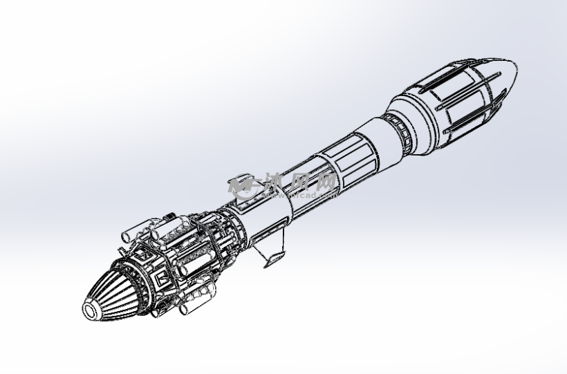 科幻导弹三维设计