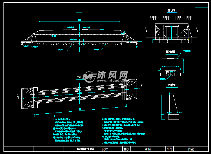 模型库 cad建筑图纸 水利工程图纸 引调水工程图 涵洞尾水口图 上传