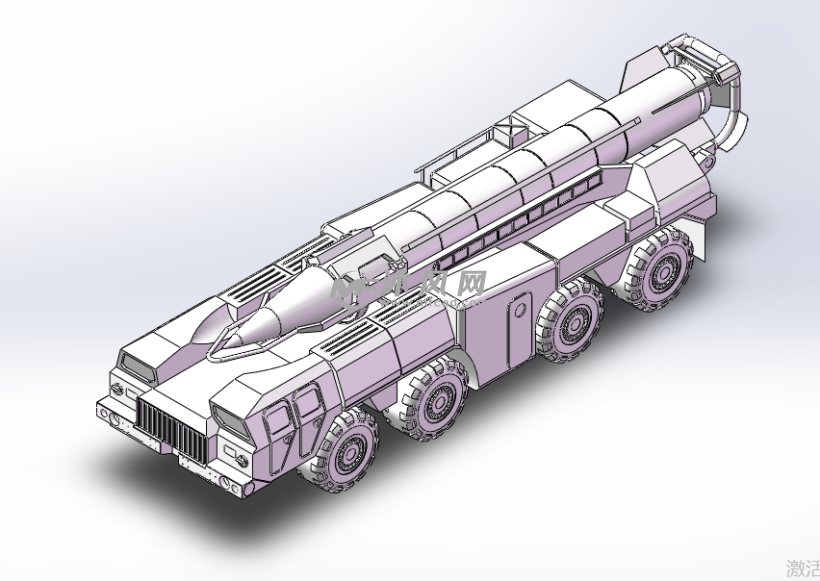 防空军事导弹车设计