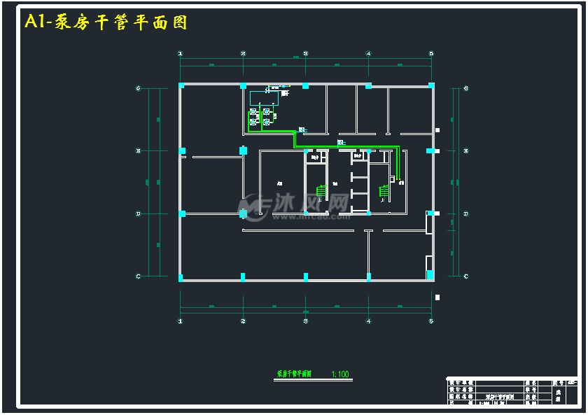 a1-泵房干管平面图