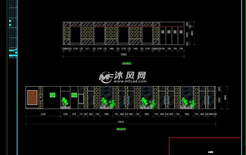 二层王府茗茶茶楼装饰施工图