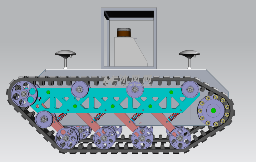 自动驾驶履带底盘侧面