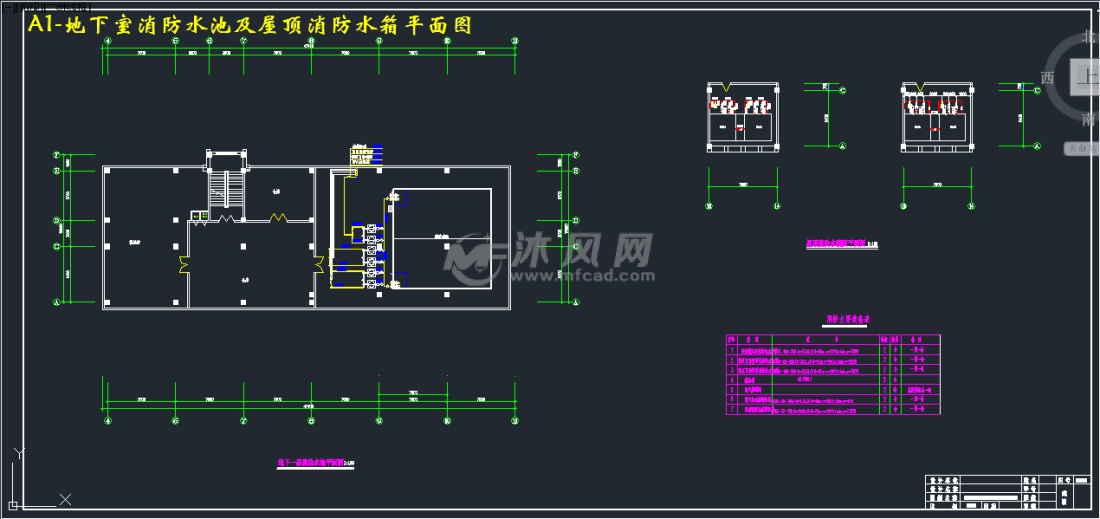 a1-地下室消防水池及屋顶消防水箱平面图