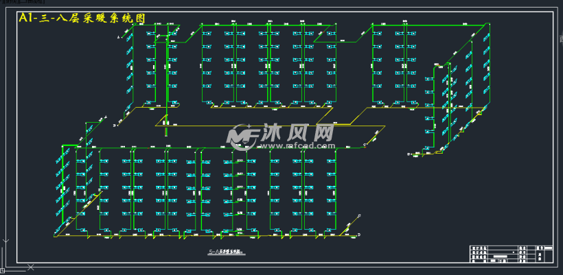 a1-三-八层采暖系统图