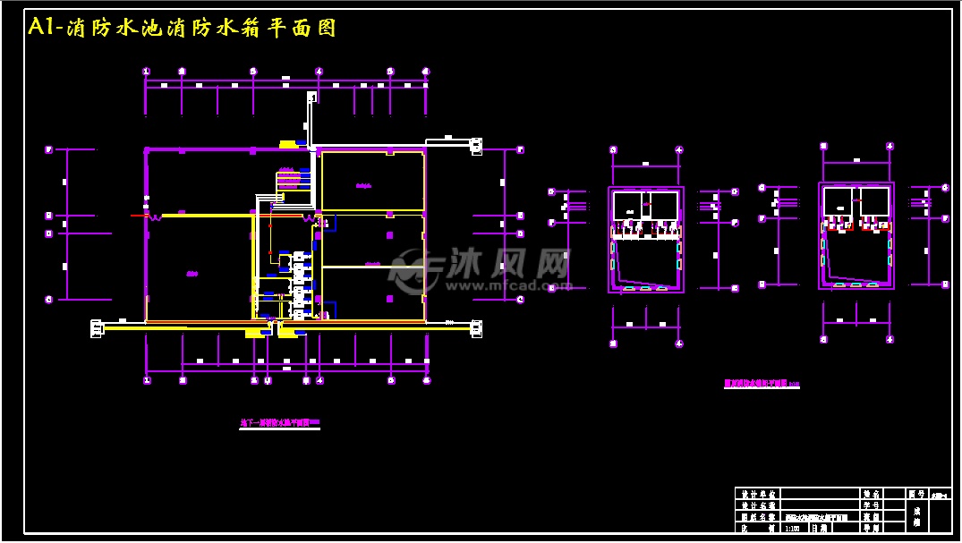 a1-消防水池消防水箱平面图