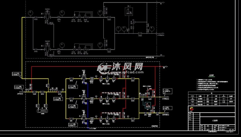 说明石油天然气场站工艺流程图纸dwg 1,本图图例执行sy/0003-2012标准