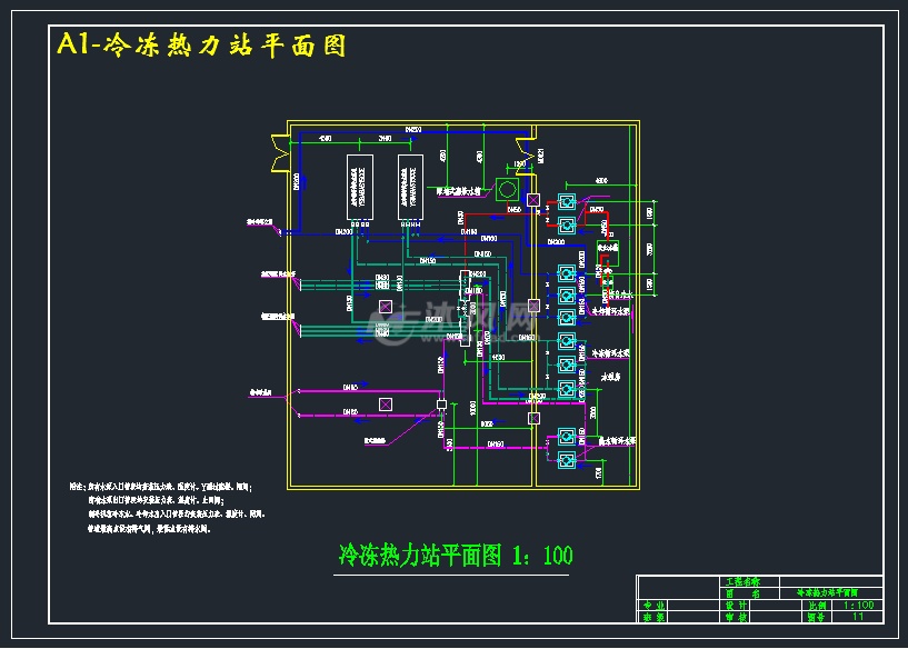 a1-冷冻热力站平面图