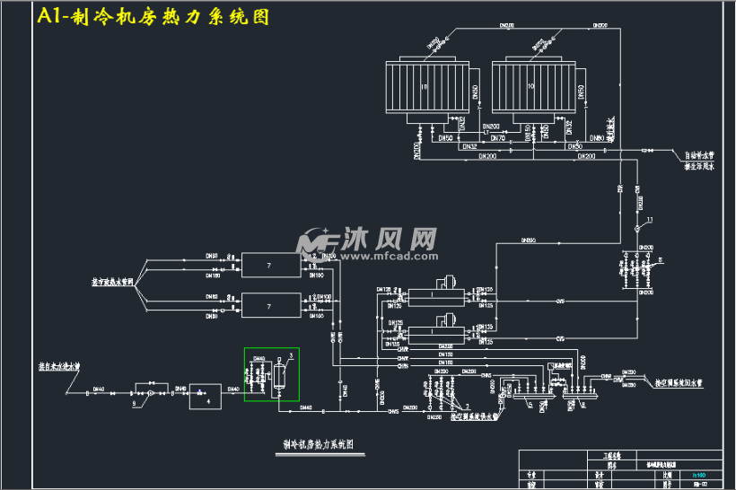 a1-制冷机房热力系统图